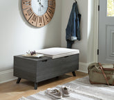 Warmstead Furniture - Ashley Furniture - Yarlow Storage Bench - Storage Bench / Linen/Gray / 39"W x 19"D x 17"H - A3000321